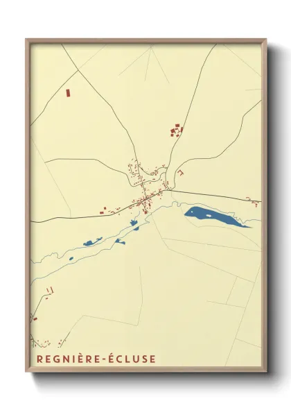 Une affiche de carte sur Regnière-Écluse