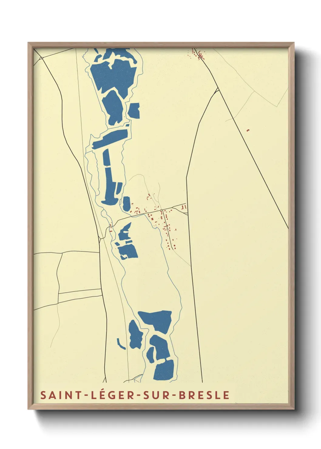 Un poster carte Saint-Léger-sur-Bresle