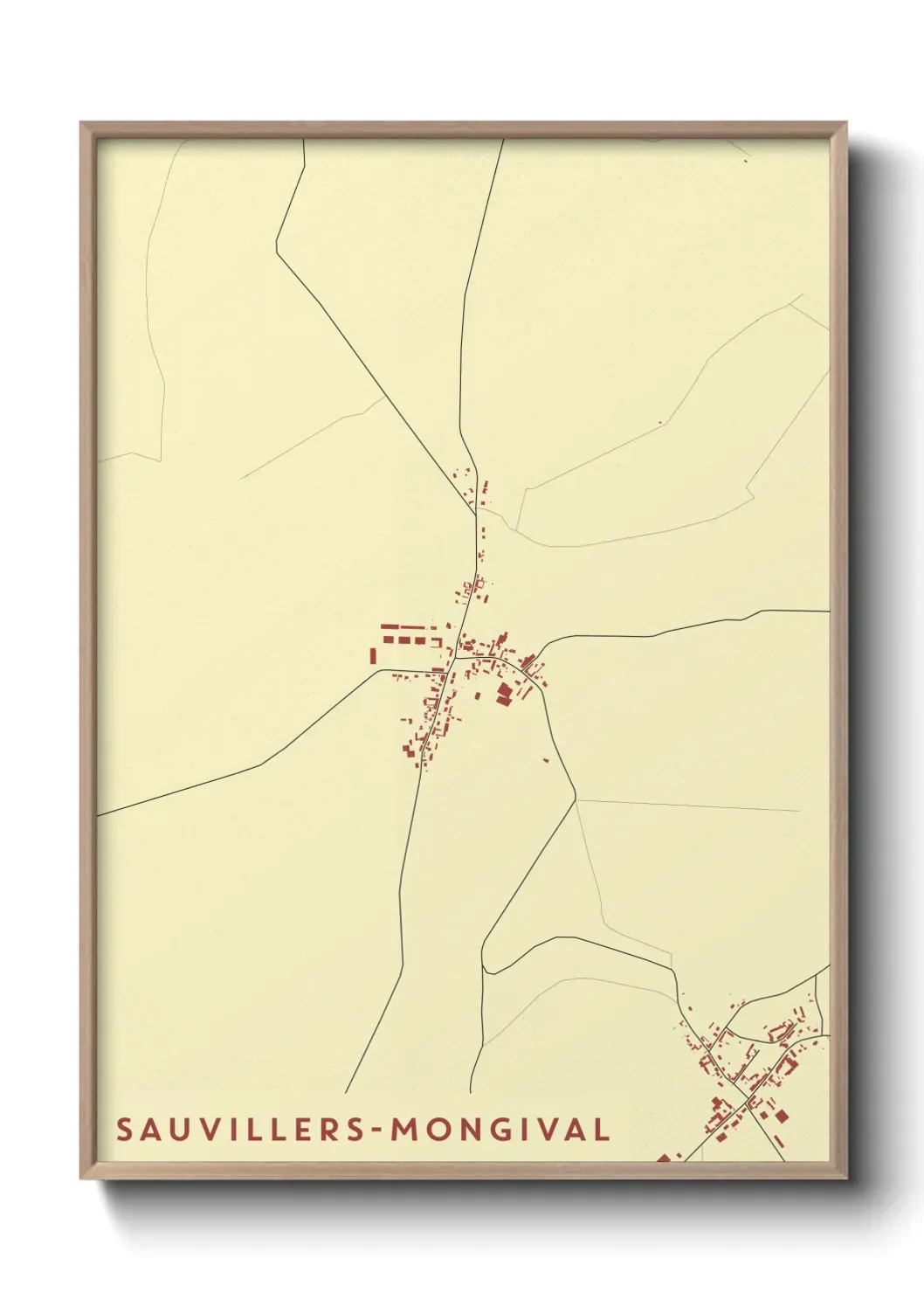 Un poster carteSauvillers-Mongival