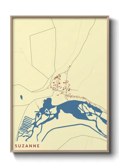 Une affiche de carte sur Suzanne