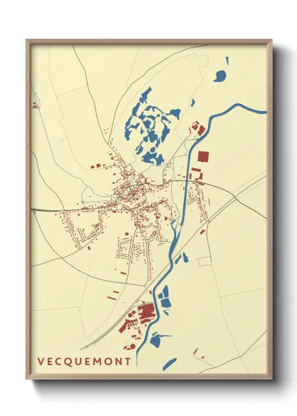 Une affiche de carte sur Vecquemont