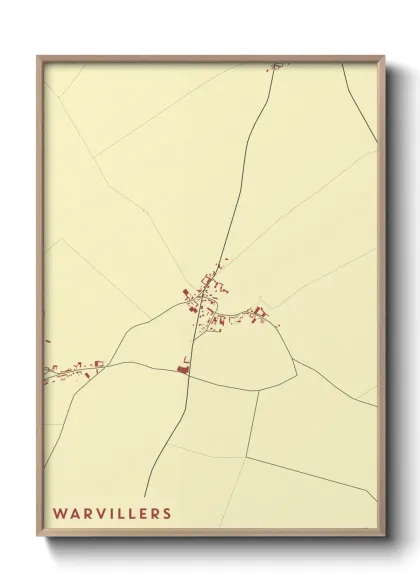 Une affiche de carte sur Warvillers