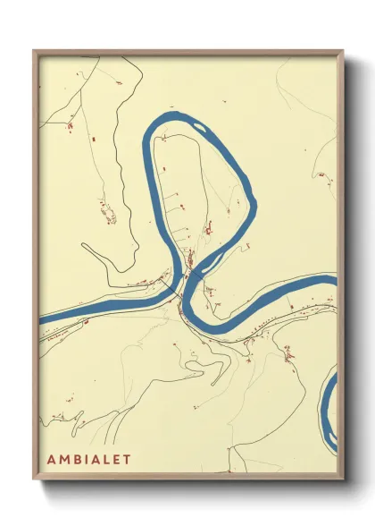 Une affiche de carte sur Ambialet