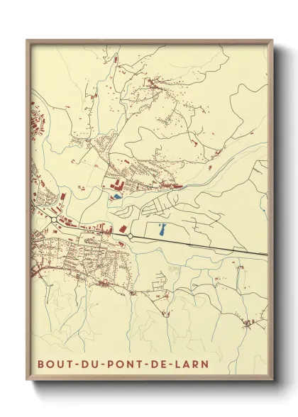 Une affiche de carte sur Bout-du-Pont-de-Larn