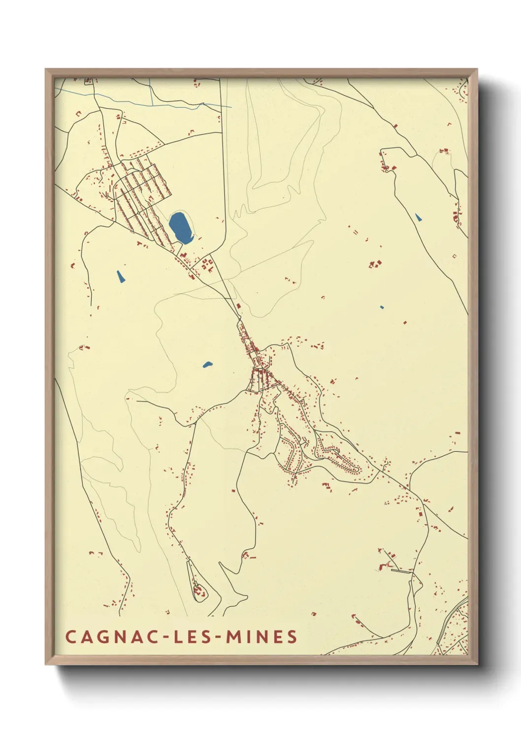 Un poster carte Cagnac-les-Mines