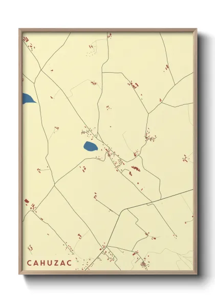 Une affiche de carte sur Cahuzac