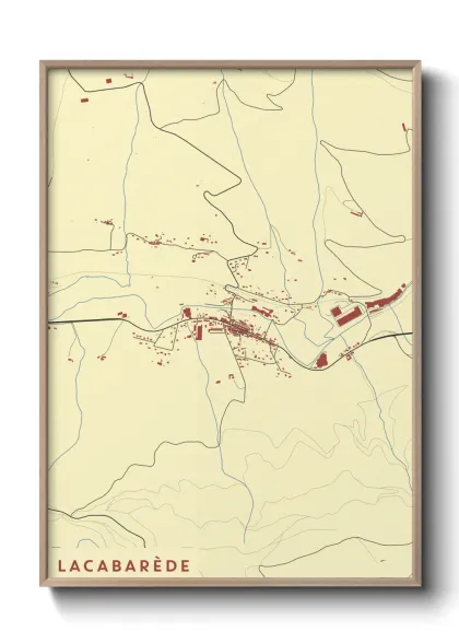 Une affiche de carte sur Lacabarède
