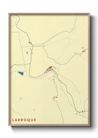 Une affiche de carte sur Larroque