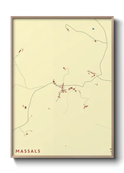 Une affiche de carte sur Massals