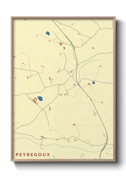 Une affiche de carte sur Peyregoux