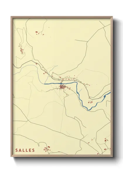 Une affiche de carte sur Salles