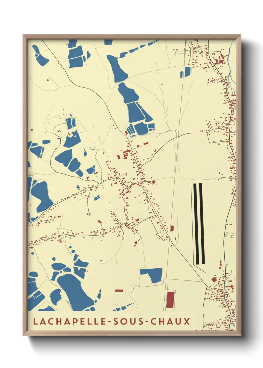 Un poster carte Lachapelle-sous-Chaux