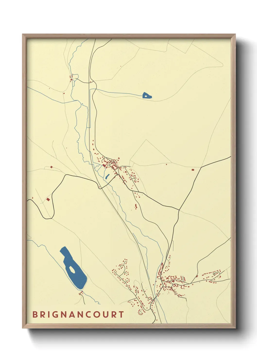 Un poster carte Brignancourt