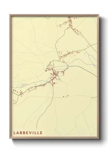 Une affiche de carte sur Labbeville