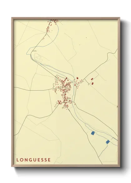 Une affiche de carte sur Longuesse