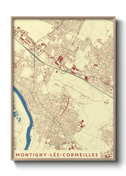 Une affiche de carte sur Montigny-lès-Cormeilles