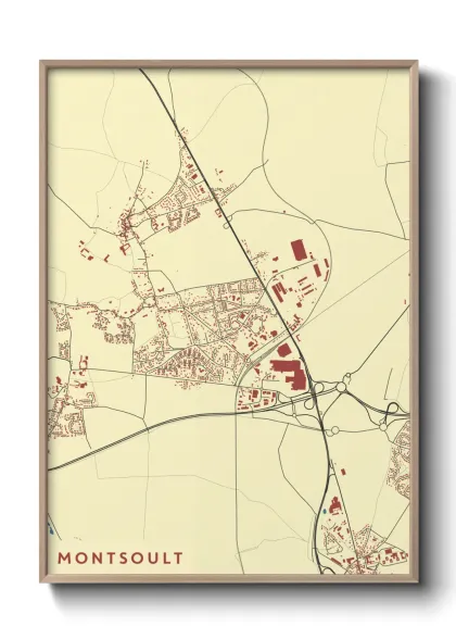 Une affiche de carte sur Montsoult