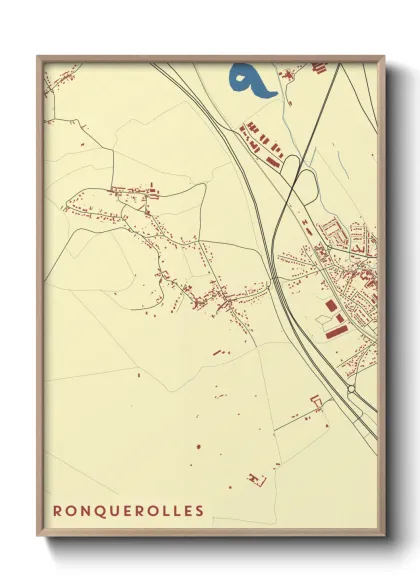 Une affiche de carte sur Ronquerolles