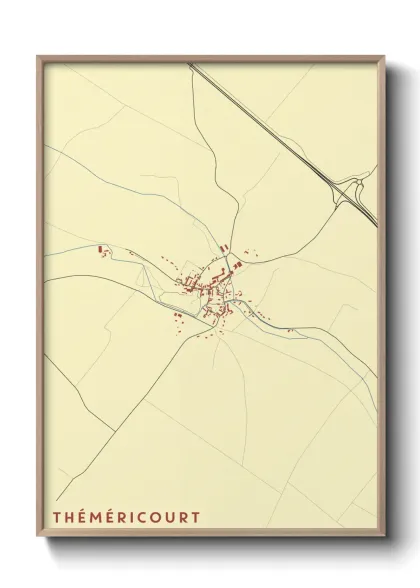 Une affiche de carte sur Théméricourt