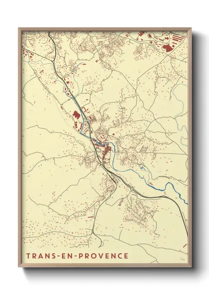 Une affiche de carte sur Trans-en-Provence
