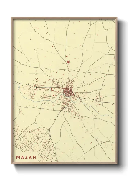 Une affiche de carte sur Mazan