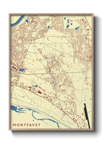 Une affiche de carte sur Montfavet