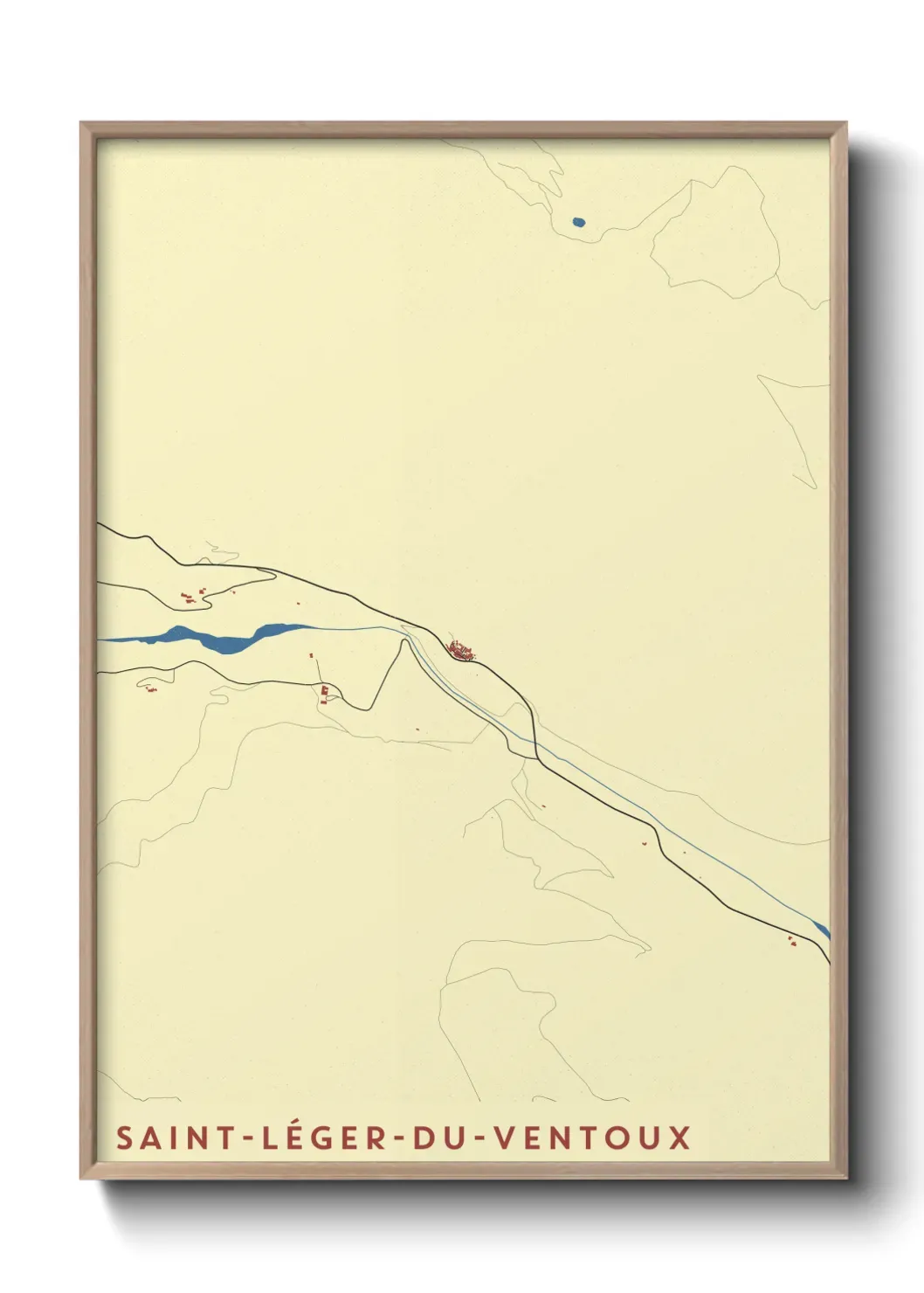 Un poster carte Saint-Léger-du-Ventoux