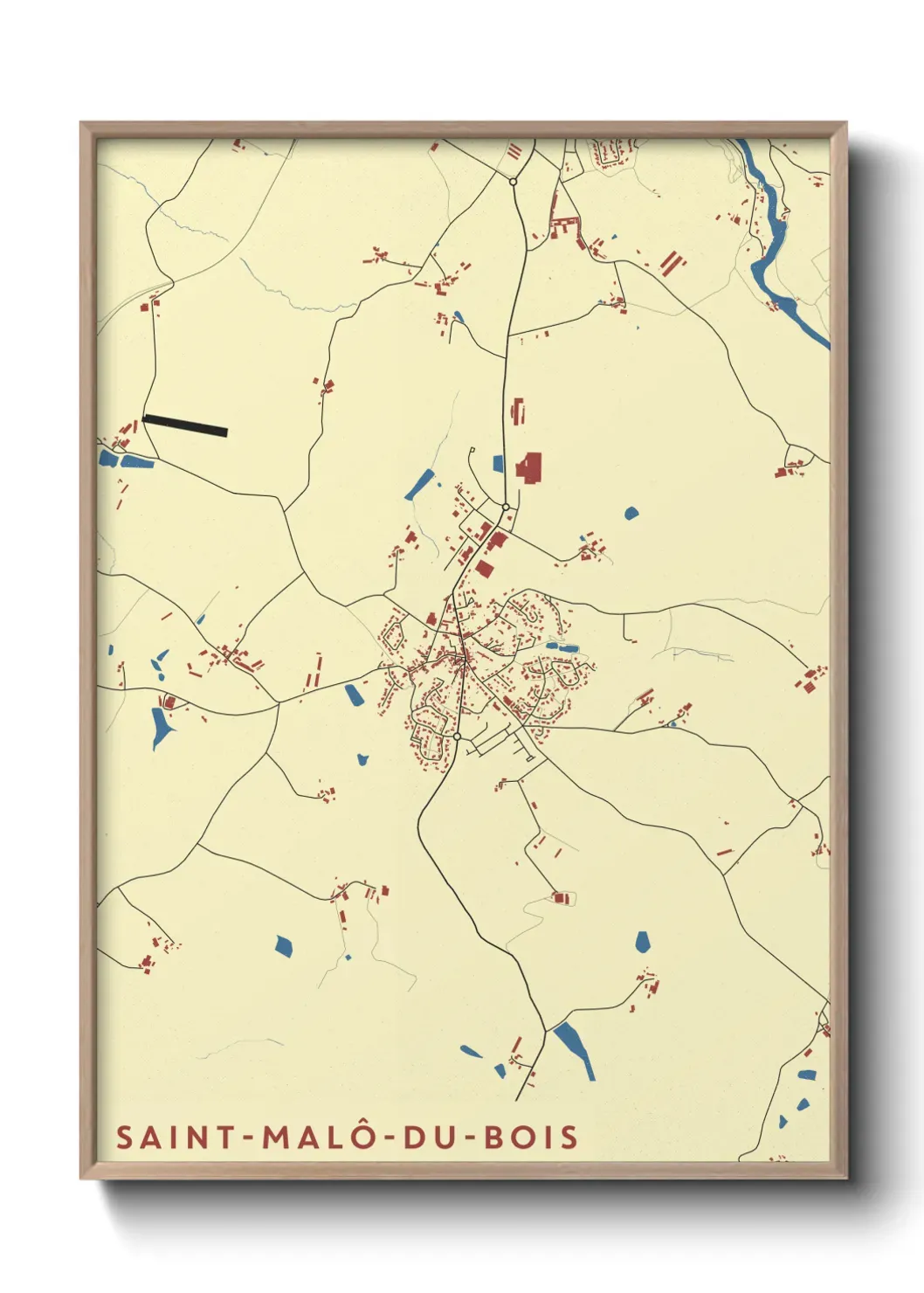 Un poster carteSaint-Malô-du-Bois