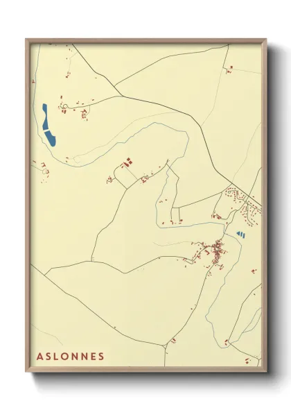 Une affiche de carte sur Aslonnes