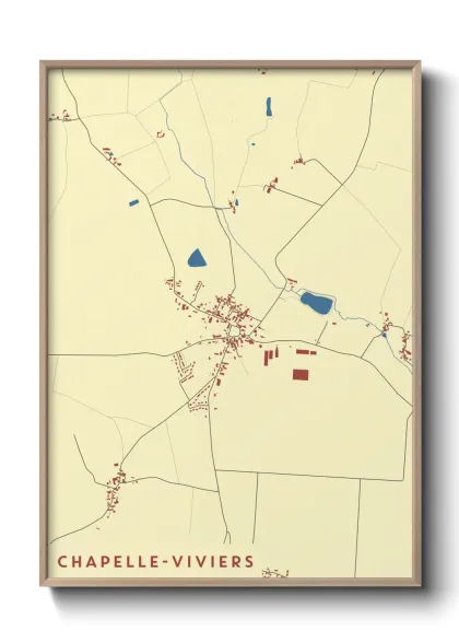 Une affiche de carte sur Chapelle-Viviers