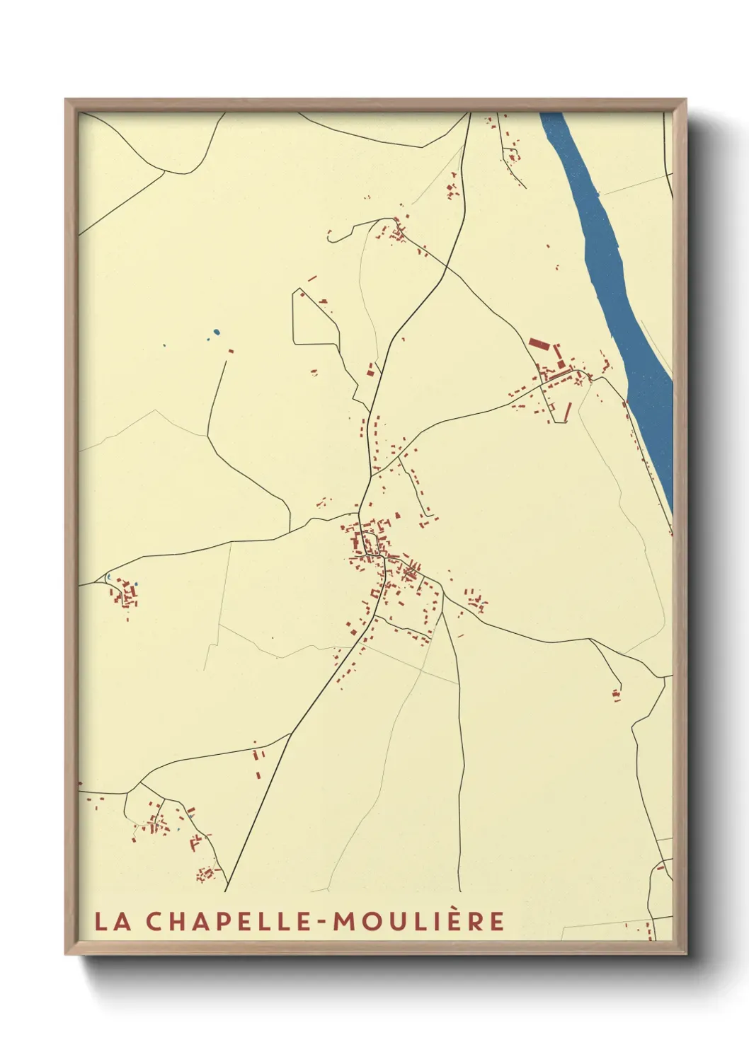 Un poster carte La Chapelle-Moulière