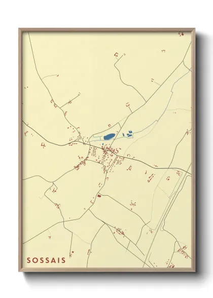 Une affiche de carte sur Sossais