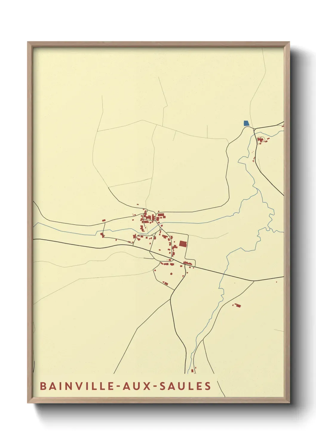 Un poster carte Bainville-aux-Saules