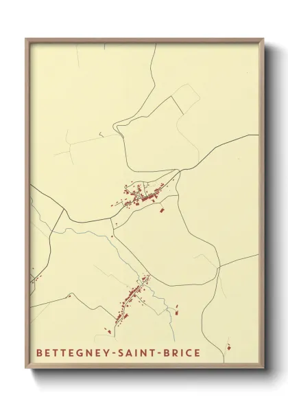 Une affiche de carte sur Bettegney-Saint-Brice
