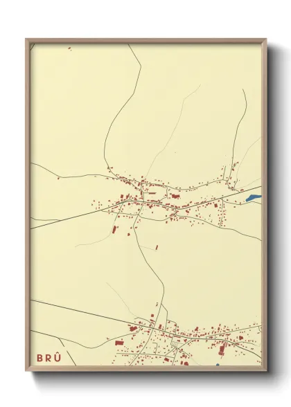 Une affiche de carte sur Brû