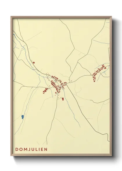 Une affiche de carte sur Domjulien