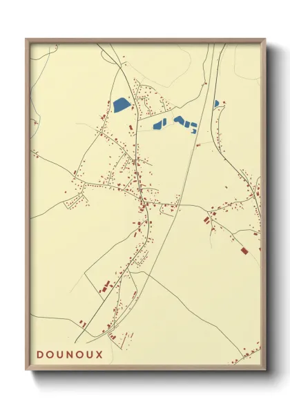 Une affiche de carte sur Dounoux