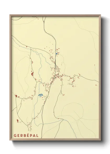 Une affiche de carte sur Gerbépal