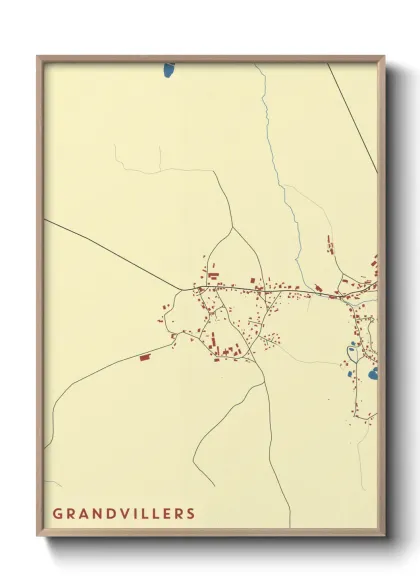 Une affiche de carte sur Grandvillers