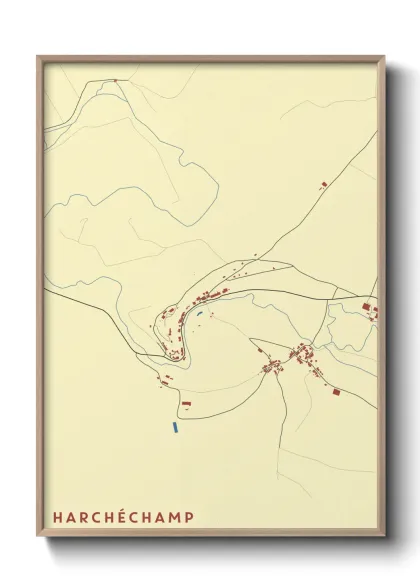 Une affiche de carte sur Harchéchamp