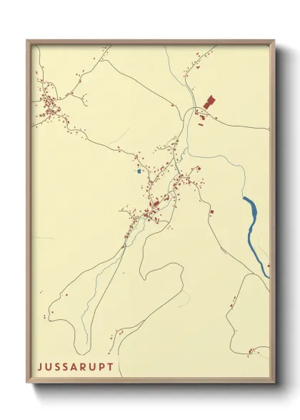 Une affiche de carte sur Jussarupt