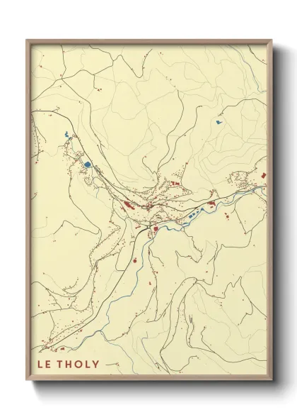 Une affiche de carte sur Le Tholy