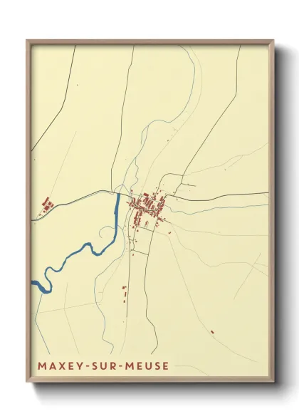 Une affiche de carte sur Maxey-sur-Meuse
