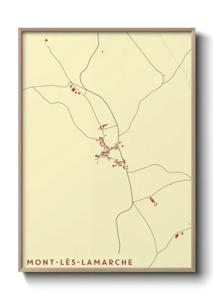 Une affiche de carte sur Mont-lès-Lamarche