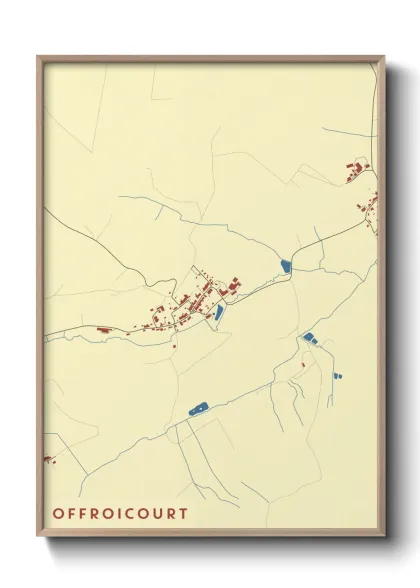 Une affiche de carte sur Offroicourt