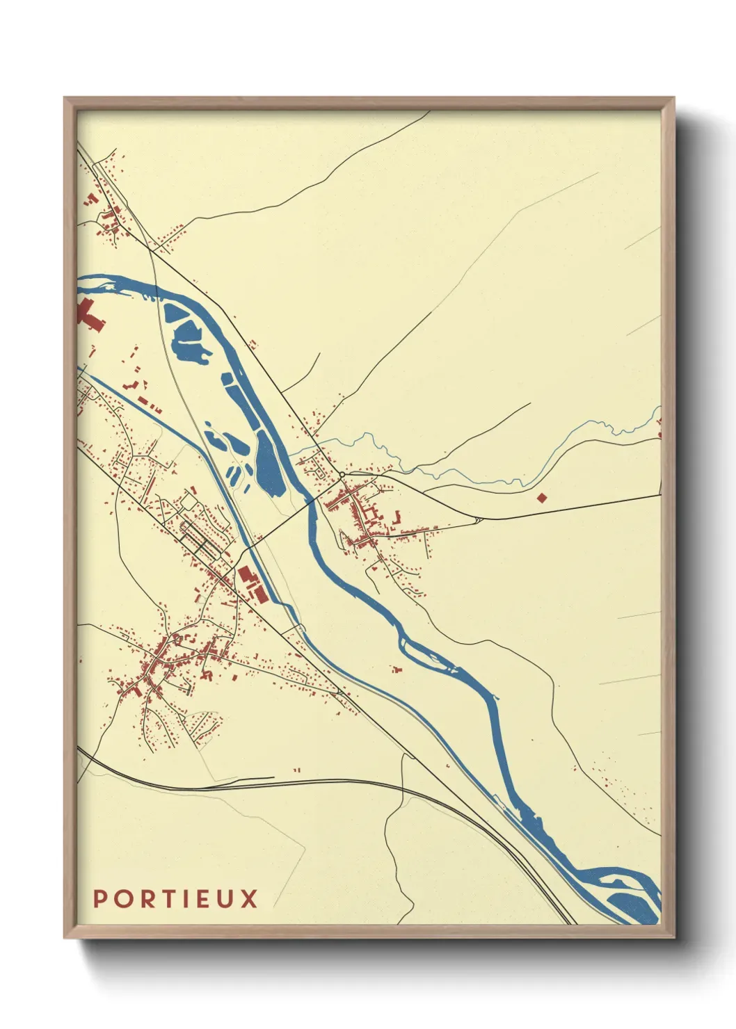 Un poster carte Portieux