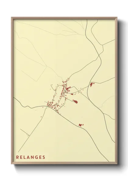 Une affiche de carte sur Relanges