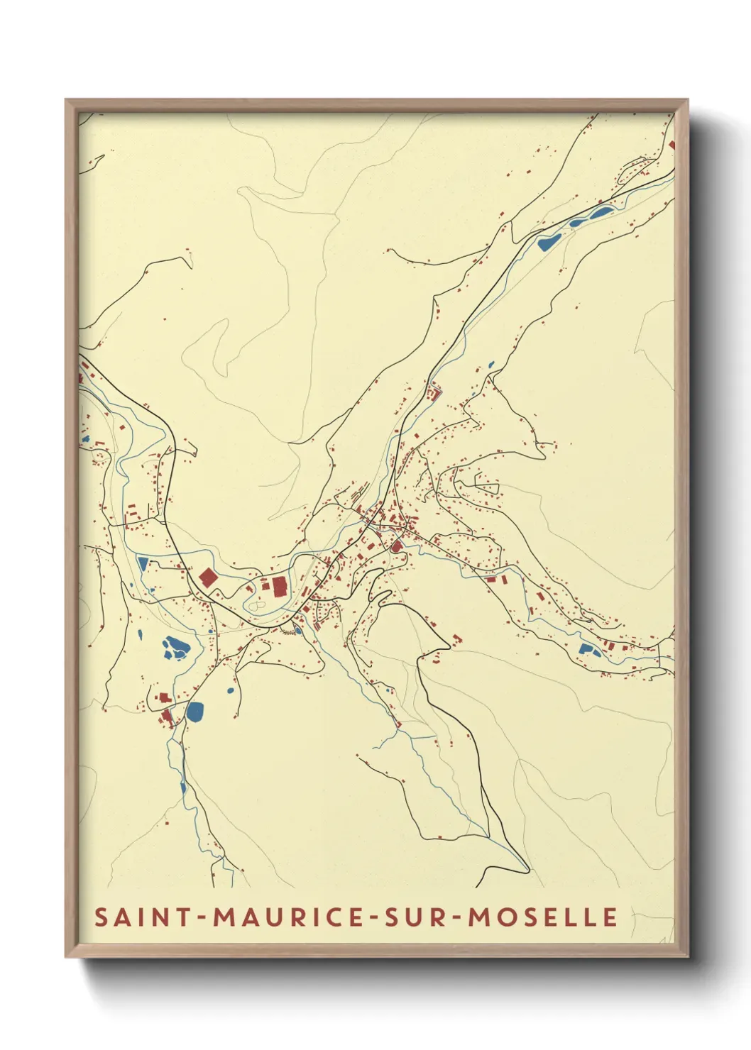 Un poster carte Saint-Maurice-sur-Moselle
