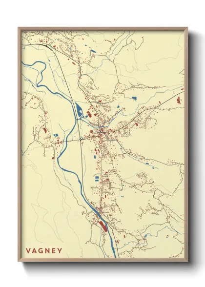 Une affiche de carte sur Vagney