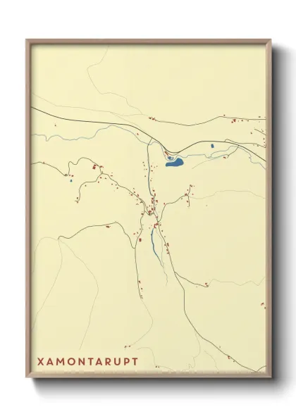 Une affiche de carte sur Xamontarupt